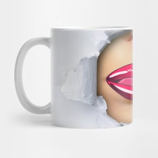 Sexy Red Lips Ripped Mug